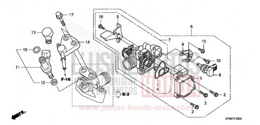 THROTTLE BODY NHX110WH8 de 2008